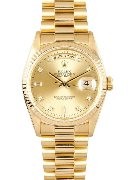 alternaives rolex day-date president 118238 36mm champagne index|Rolex date window.